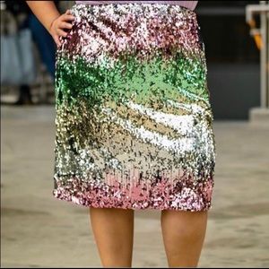 Sequin pencil skirt (plus size)